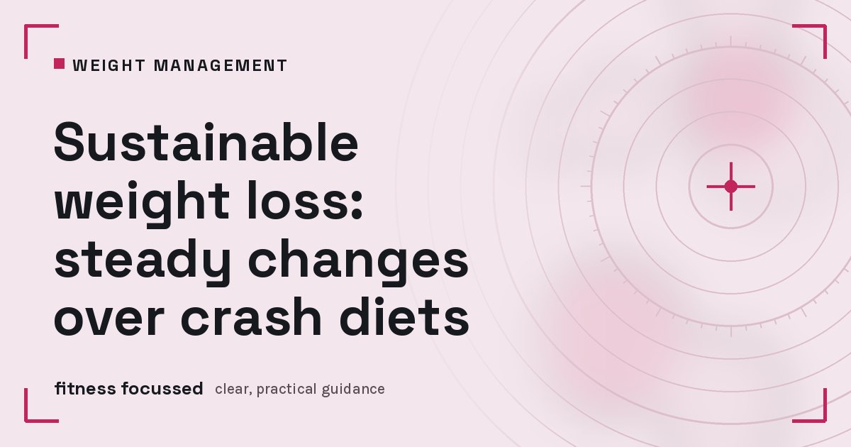 Cover graphic: Sustainable weight loss: steady changes over crash diets
